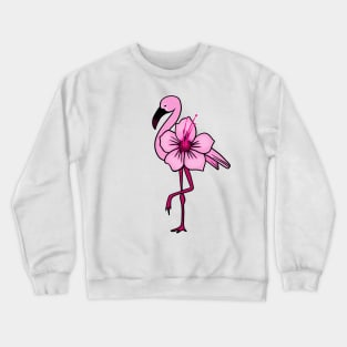 Flamingo Floral, Hawaiian Flower, Love Flamingos Crewneck Sweatshirt